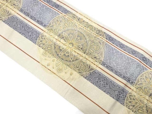 JAPANESE FUKURO OBI / WOVEN FLOWER CREST